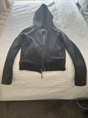lululemon athletica Black Hooded Zip Bomber Jacket